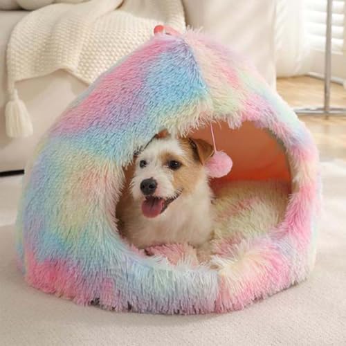 Niche chaude pour chat lit douillet en peluche douce taille S - 2