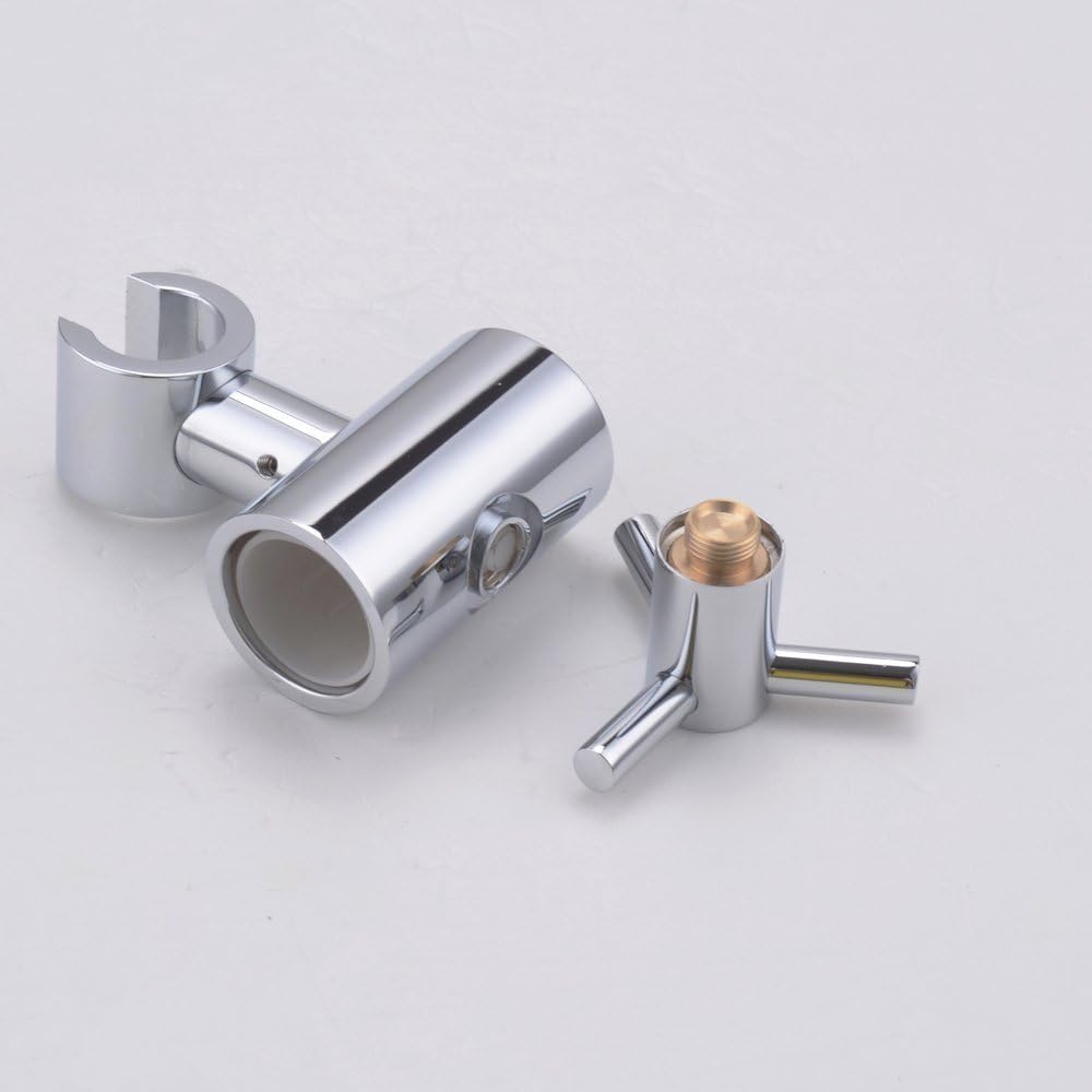 Wwieun Bathroom Shower Slide Bar with Adjustable Height Handheld Shower Head Holder Wall Mount Hand Held Shower Wand Holder Shower Sprayer Holder Chrome