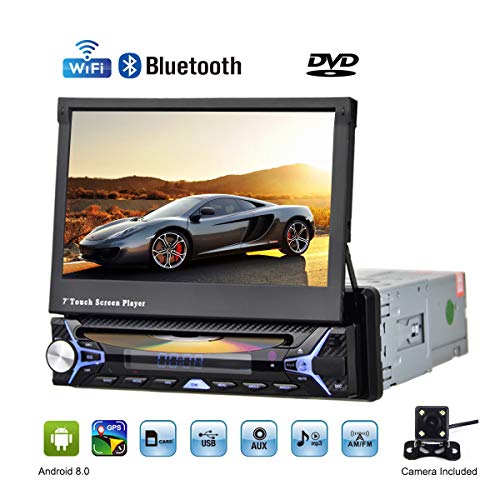 Car Stereo Single Din Android Car Radio with DVD Player Bluetooth WiFi FM/AM