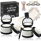 2 Pack Hairline Powder for Women and Men, Used to Root Touch Up Hair Color, Thinning and Gray Hair Coverage and Bald Spots Coverage, White