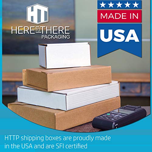 White Cardboard Shipping Box - Pack of 50, 9 x 6.5 x 1.75 Inches, White, Corrugated Box