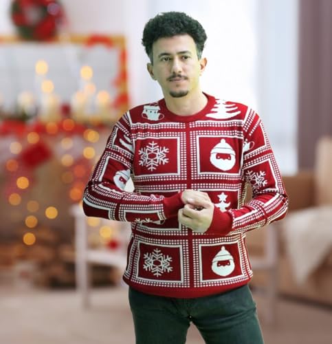 Pull de Noël unisexe confortable pour éviter le froid des fêtes