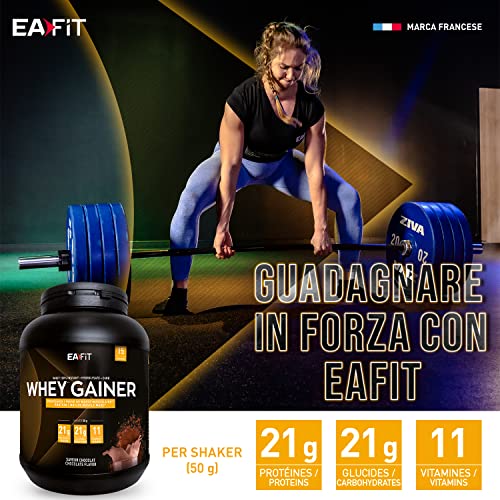 EAFIT Whey Gainer Vaniglia 750 g - 50% siero di latte 50% glucidi - 3