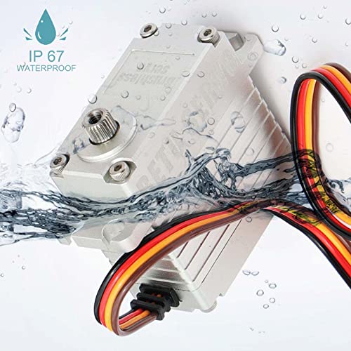 Betu 60Kg Brushless Servo, High Torque Servo, Waterpoof Servo Made By Full Aluminum Case And Stainless Steel Gear, Steering Servo Compatible With 1/5，1/6, 1/8, 1/10 Rc Car/Robot/Boat/Airplane #TOP2