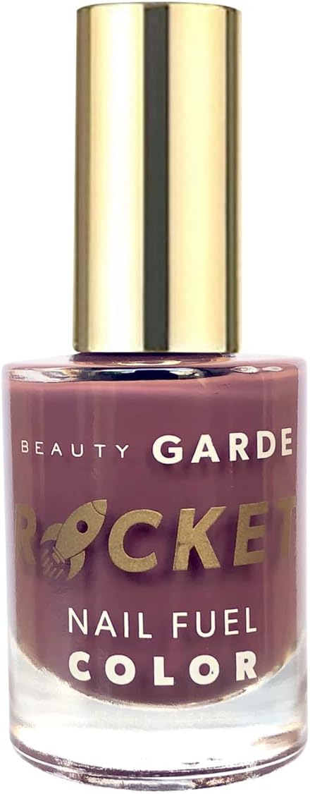 BeautyGARDERocket Nail Fuel Color (Mauve Madame) - Nail Lacquer & Strength Booster (0.5 Fl Oz), Nonie Creme