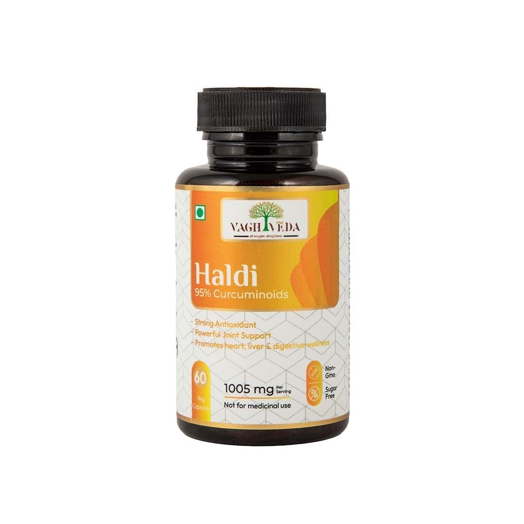 Haldi Curcumin 95% Curcuminoids - 1005mg Turmeric Extract Supplement with Piperine for Maximum Absorption - Joint Support & Antioxidant - 60 Veg Capsules-image-39