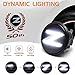 FetonAuto LED Side Marker Lights for Nissan 370z Z34 2009-2020, 350z Z33 2003-2009 Front Fender Sequential White Turn Signals Parking Lamps, Smoked Lens