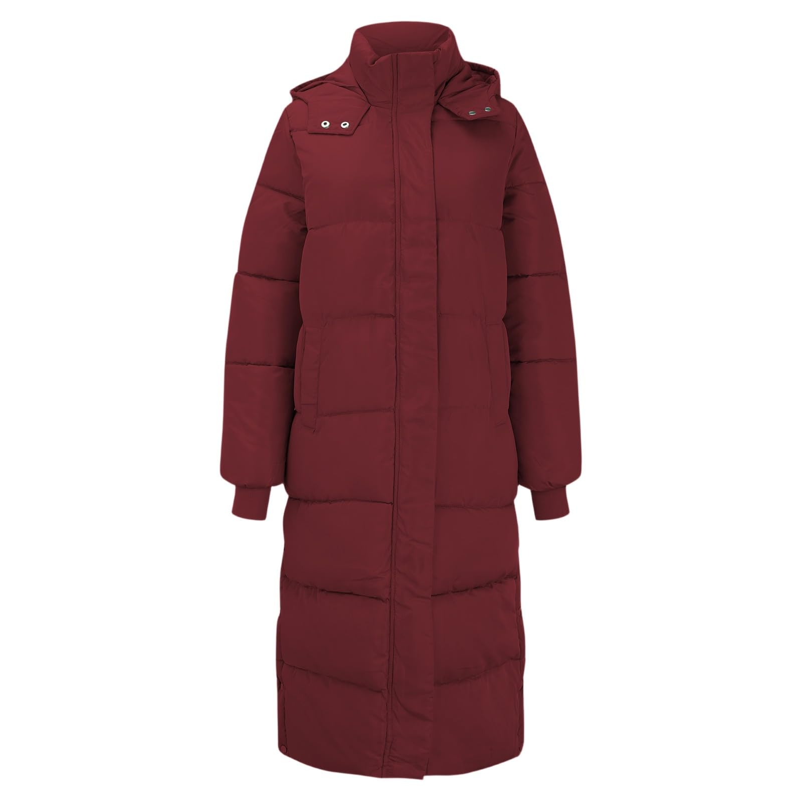 Genérico Płaszcze Damskie Outlet Długi Z Kapturem Kurtka Zamek Błyskawiczny Ciepły Wiatroodporny Slim Fit Wodoodporna Kurtka Outdoor Pluszowy Płaszcz Zewnętrzny Z Talią I Narciarstwem