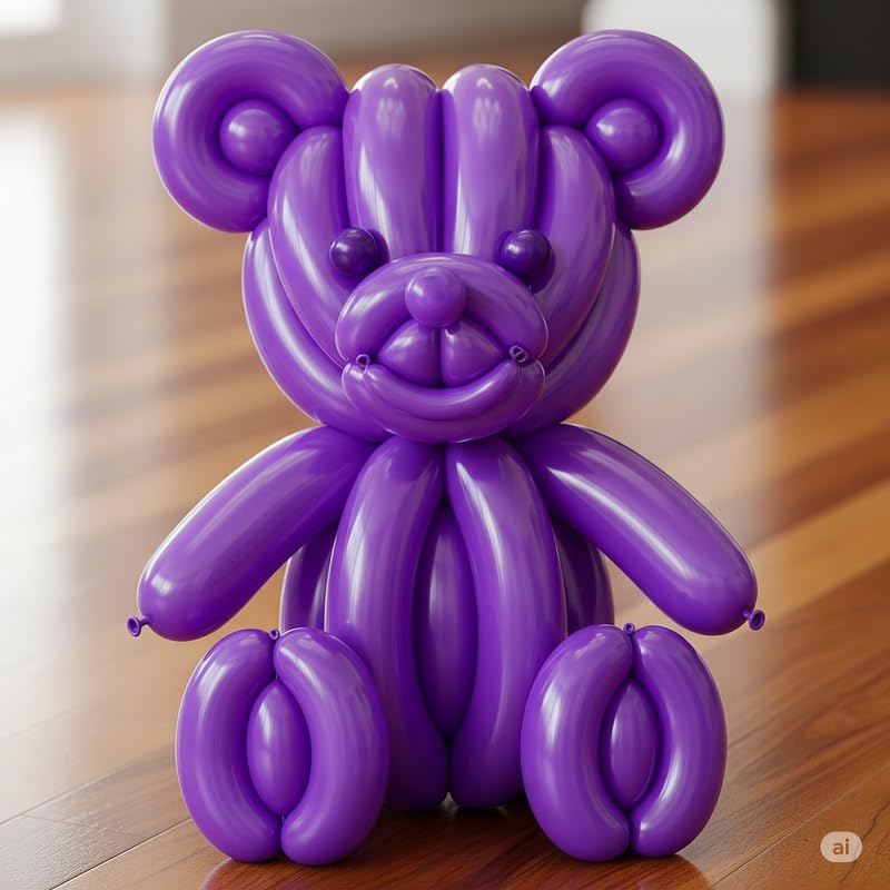 Image of long Modelling, Twisting, Tube Balloons, Pack of 100 (Purple)