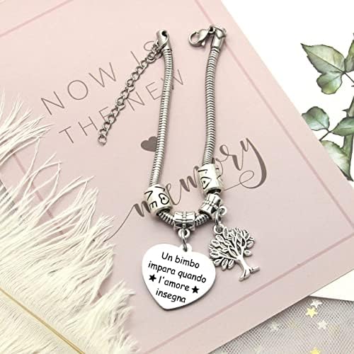 Braccialetto Per Insegnante Bracciali Regali di Laurea Bracciale Donna Maestra Braccialetto Una maestra come te non si dimentica
