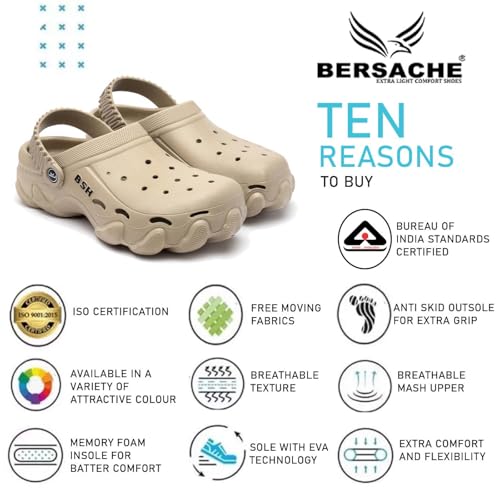 Image of BERSACHE Extra Soft Classic Casual with Regular wear with Ultra Soft & Flexibility Technology Clog for Men's & Boy's