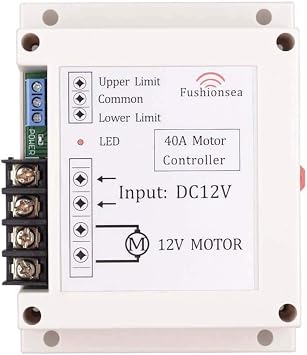 DC 12V 40A Motor Remote Control Switch 2CH Motor Forward and Reverse Wireless Switch, 433Mhz Remote Control Relay Use for Car, Motor, Electric Curtain, Water Pump and More