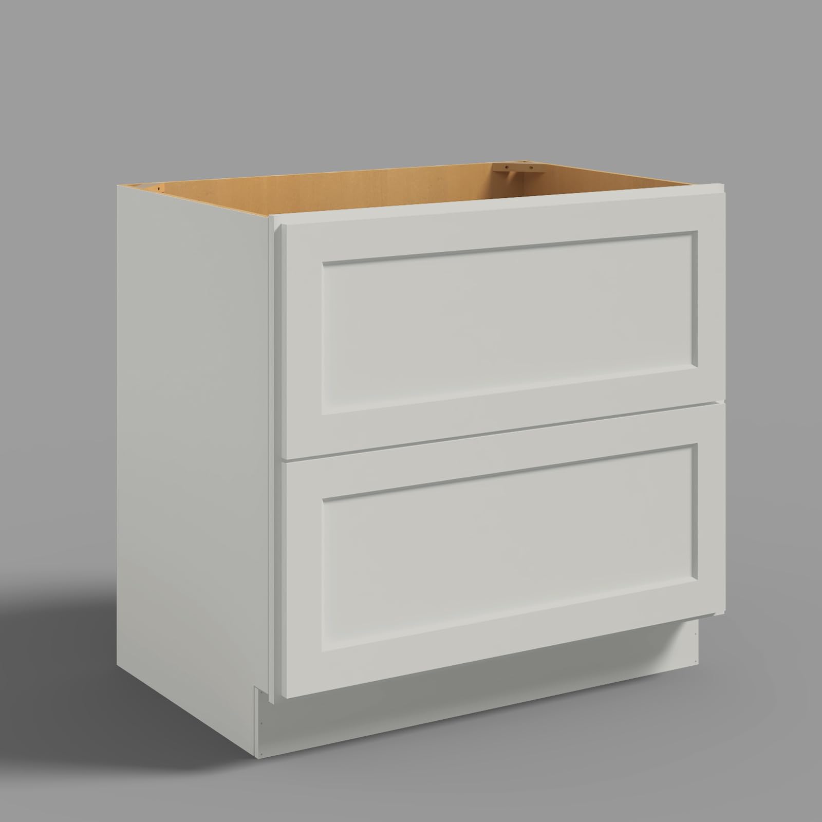 Hausvita 36" 2-Tier Undermount Kitchen Drawer Cabinet, RTA Storage Drawer, Full Extension Soft Close Slides, Ample Storage Organizer, MDF &amp; Plywood with UV Coating