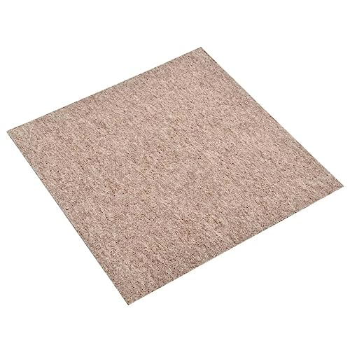 vidaXL 20x Baldosas de Suelo de Moqueta Lamas Azulejo Salón Sala de Estar Cocina Antiestático Ignífugo Impermeable Antideslizante 5 m² Beige