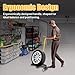 biosplot Adjustable Wheel Dolly, Heavy Duty Rolling Truck Tire Dolly, 440 LBS Tire Lifting Tool, Moving Tool Cart Wheel Lift for Automotive Repair Shops, Garages, and Tire Retail Outlets