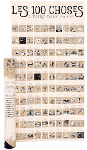 Le poster à gratter Les 100 à Faire dans sa Vie