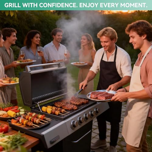 Image of 35633 Grill Replacement Parts for Monument 4 Burner 41847NG, 24367, 24633, 17842, 6 Burner 77352, 77352MB, 77352-MB, Burner Tube, Heat Plate & Igniter Kit for Kitchenaid 720-0954 Gas Grills