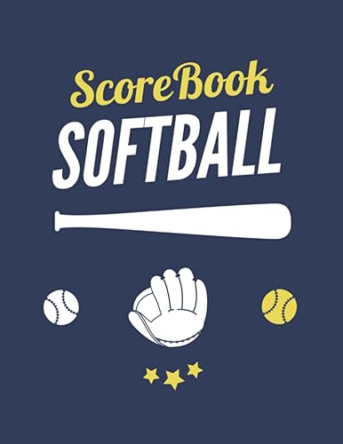 Score Book Softball: Baseball/Softball Scorebook with Pitch Count &amp; Lineup Cards | Baseball &amp; Softball Score Keeper Books | Softball/Baseball Coaching ... | Coach &amp; Referee Scorebooks Stats Book