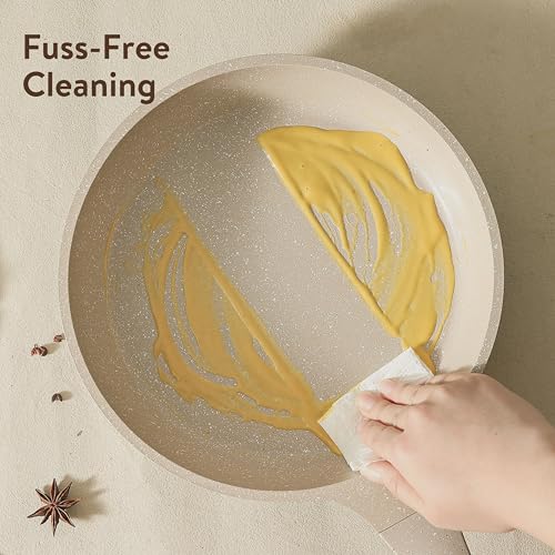 CAROTE 10Pcs Pots and Pans Set Nonstick, Induction Cookware Sets, NonStick Cooking Set, Kitchen Pots and Pans Set with Stay-Cool Handles, PFOA Free - Image 6