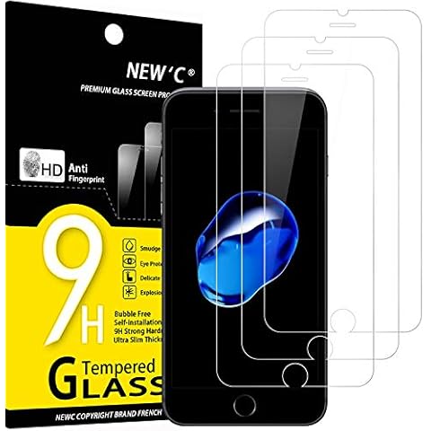 NEW'C iPhone 7 Plus and iPhone 8 Plus Screen Protector Tempered Glass Cover