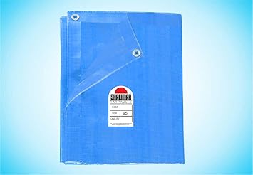 Shalimar 100% Waterproof UV Resistant Multi Layer Durable Virgin HDPE 95 GSM Tarpaulin Blue Size / 18ft x 15ft / Approx/Size Includes Reinforced Edges on All 4 Sides for Extra Strength