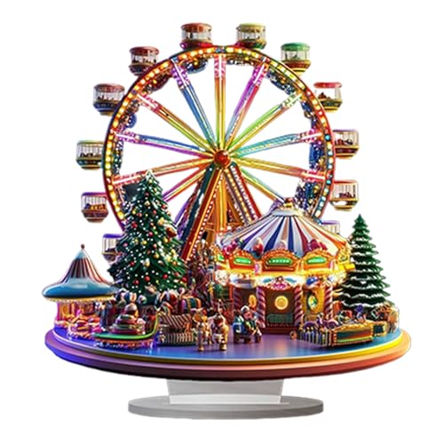 Riesenrad-Weihnachtsdeko – Niedliches Miniatur-Display, Festliches...