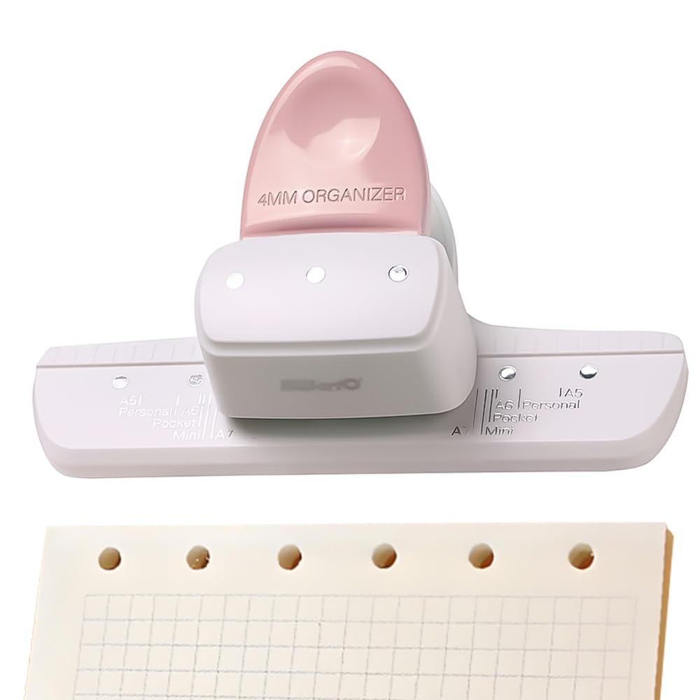 Amazon.co.jp: KASELIN ルーズリーフ穴パンチ 3穴/6穴 調整可能な 穴