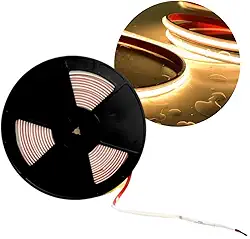 Fita Led Profissional Cob 10w/m 10 Metros Ip65 Área Externa Resistente à água 24vcc 1000lm/m 3000k Branco Quente