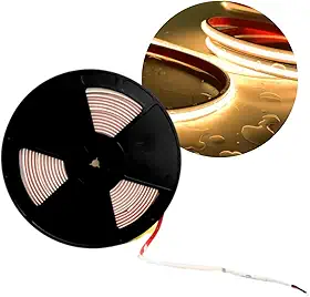 Fita Led Profissional Cob 10w/m 10 Metros Ip65 Área Externa Resistente à água 24vcc 1000lm/m 3000k Branco Quente
