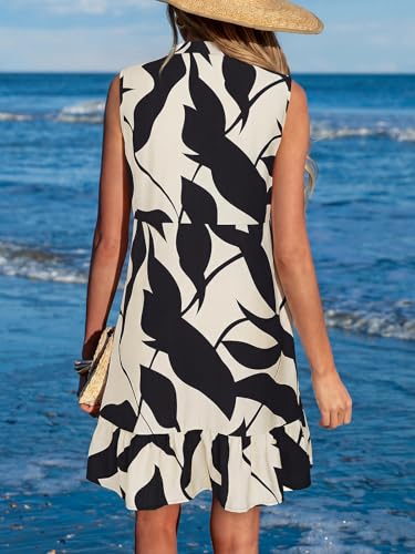 Image of CUPSHE Women Swimsuit Coverup 100% Cotton Ruffle Hem Beach Cover Up Dresses