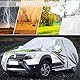 Autoabdeckung Wasserdicht Ersatz für Dacia Duster 2010-2023, Auto Abdeckplane Autogarage Autoplane Ganzgarage Wasserdicht 0utdoor Vollgarage Reflexionsstreifen Silber