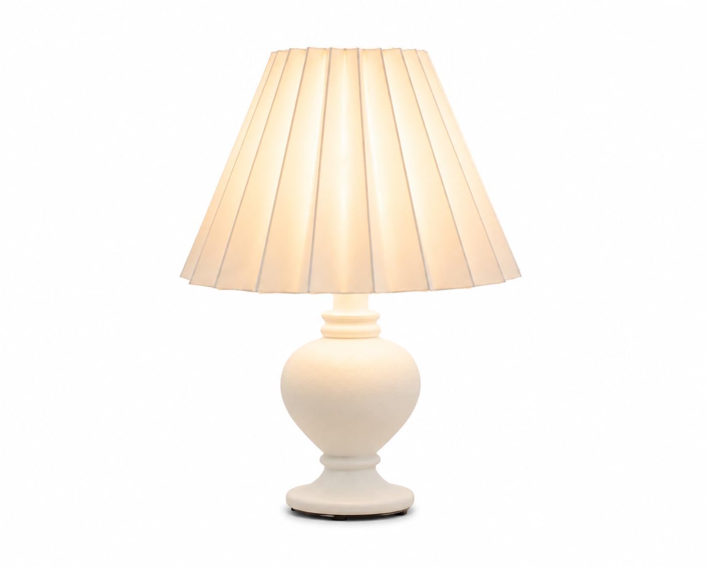 Classic Lamp with Pleated Shade, Soft LED Warm Light, Elegant Silhouette, for Bedroom, Living Room, and Office-picture-23