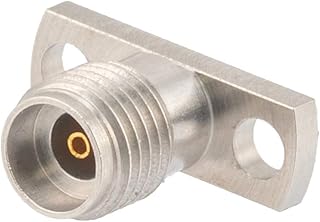 FMCN1659 2.92mm Female Connector Field Replaceable Attachment 2 Hole Flange 0.02 inch Pin.400 inch Hole Spacing with Metal Contact Ring