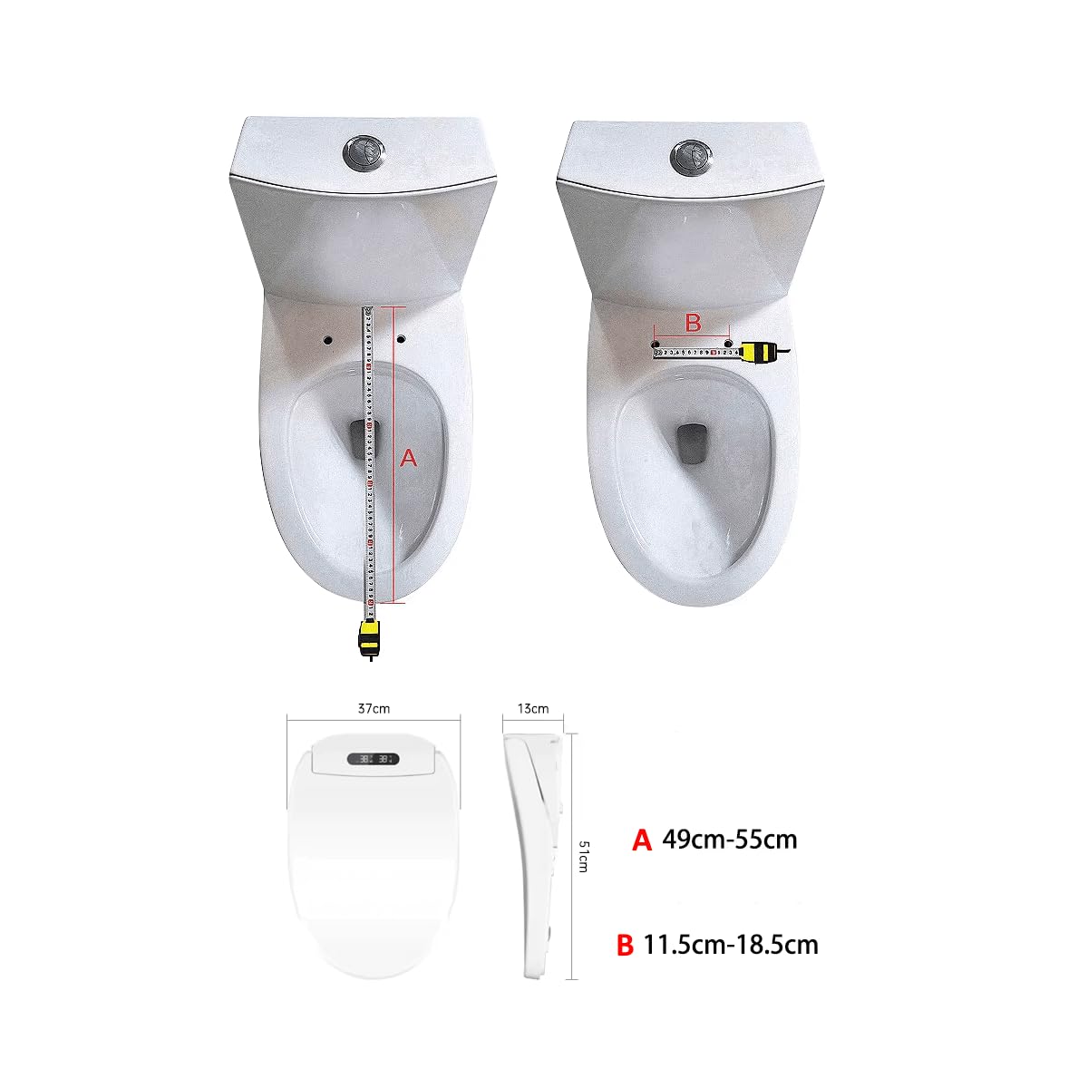 Desineo Abattant de Toilettes Japonais avec télécommande déportée + Panneau latéral WC Automatique Full Options