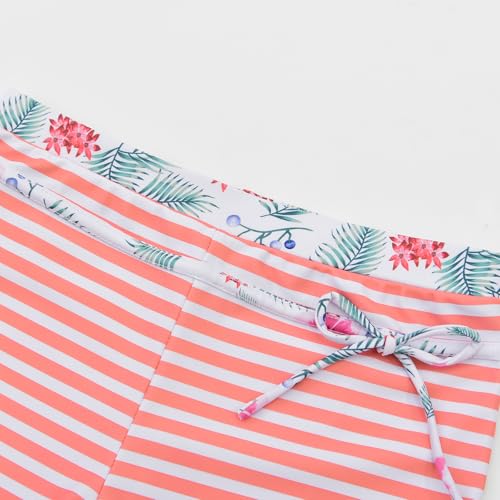 Image of Uhnice Girls Swimsuit Two Piece Tankini Swimwear with Boyshort
