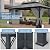 Kurapika 12' x 16' Hardtop Gazebo, Outdoor Metal Gazebo with Galvanized Steel Double Roof Canopy, Curtain and Netting, Aluminum Permanent Pavilion Gazebo for Patio, Backyard, Lawn, Grey