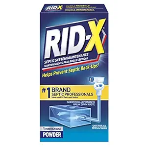 RID-X Septic Tank System Treatment, 1 Month Supply Powder, 9.8 Ounce