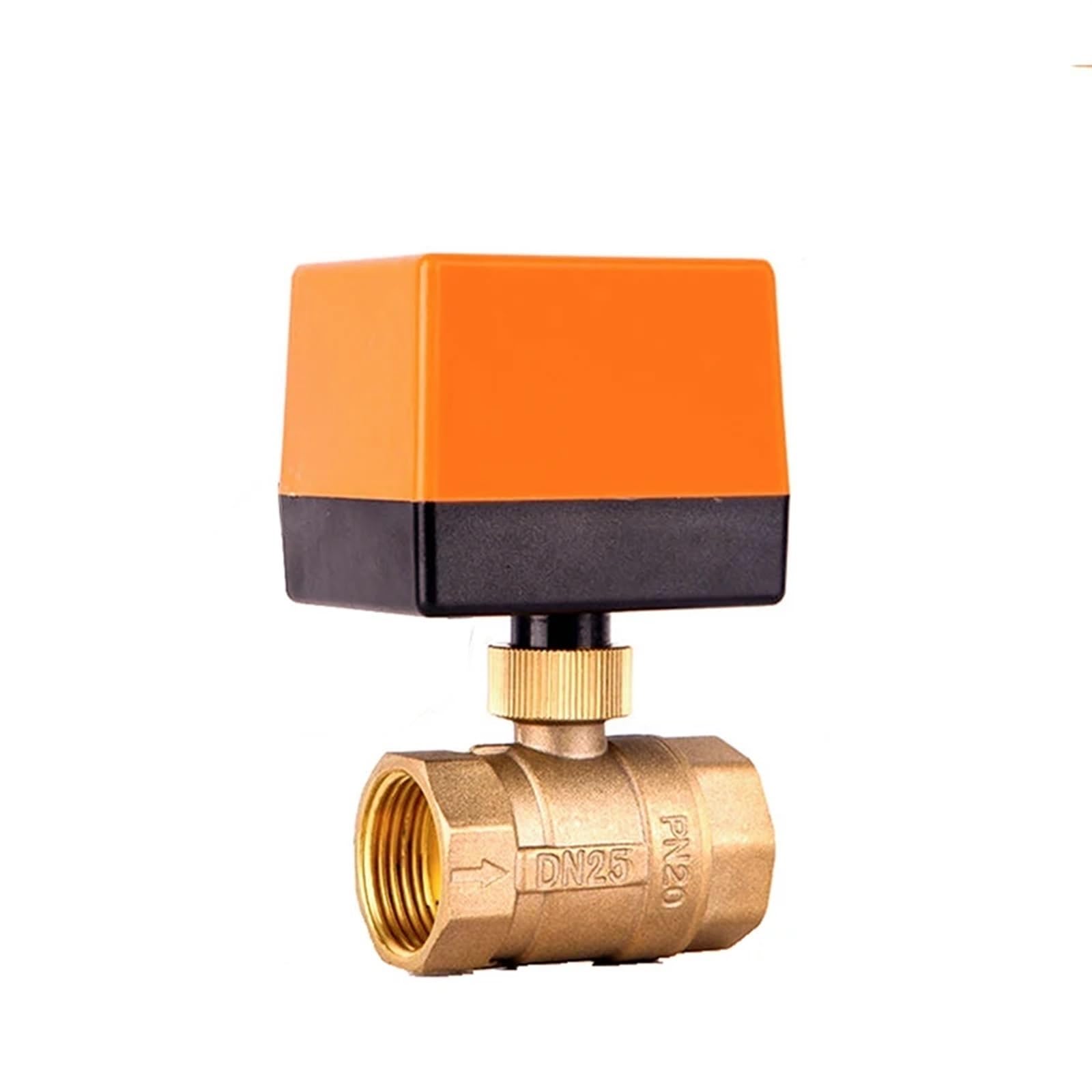 VSPPJYFG 1" Motorized 2-Way Ball Valve DN25 Brass Electric Ball Valve 3-Wire 2 Point Control 220V 12V 24V(24VDC)