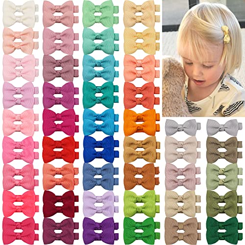 image for CÉLLOT CLLOT Hair Clip 90PCS, Baby Girls Fully Lined Baby Bows Hair P