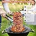 Al Pastor Skewer for Grill, Stainless Steel Vertical Skewer, Brazilian Vertical Spit Stand with 3 Removable Spikes(8”/10