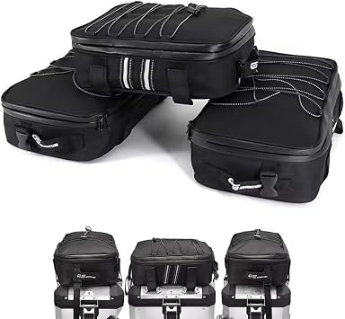 Motorcycle Case Luggage Bag Aluminum bags Fits for BMW R 1200 1250 LC Adventure F750GS F850GS F800GS Hepco & Becker Top Cases Side Case Luggage 3 bags - a set