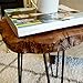 WELLAND Unique Shape Date Tree End Table Live Edge Side Table 13