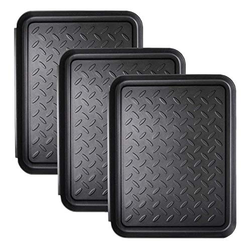 Ronlok - Bandeja de arranque, bandejas de alfombra de zapatos resistentes, bandeja de almacenamiento, cuenco para perro o alfombra para gatos, trampa de barro para proteger el suelo de 13,7 x 10,8