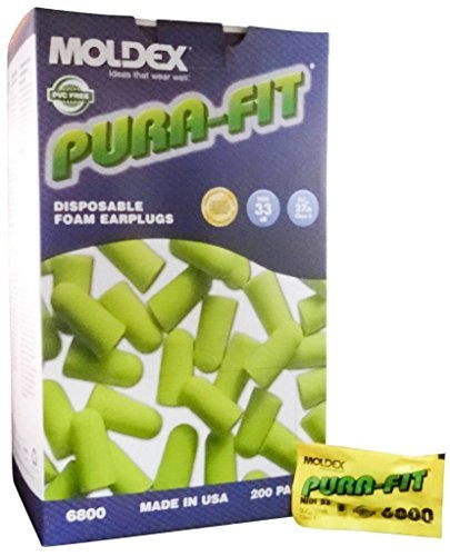 200 Pairs Moldex 6800 Pura Fit Disposable Ear Plug Uncorded NRR 33 in a Box