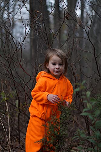 TrailCrest by Treel Infant - Toddler Safety Blaze Orange Full Zip Hoodie Sweatshirt Fleece Jacket & Pants Set 6