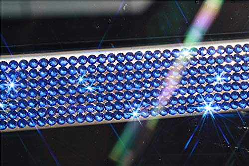 2 Pack Rhinestone License Plate Frame for Women,Premium Stainless Steel Cover 1000+ Finest 14 Facets Luxury Sparkling Crystal Diamond License Plate Frame with Giftbox & Bling Cap Screw Set (Blue)