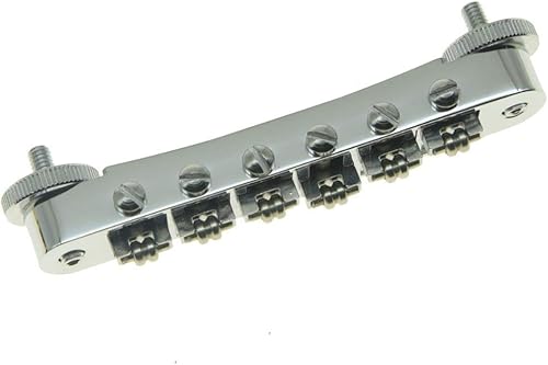 Miniatura 4 de Dopro Puente de sillín de guitarra cromada Tune-O-Matic para USA Les Paul, SG, ES Dot, Gretsch Bigsby T-O-M con postes M4