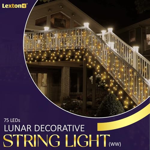 Image of Lexton 12 Meter 75 LEDs String Light for Decoration | Festival LED String Light for Diwali, Christmas and Home Decoration | (Warm White, Pack of 1)