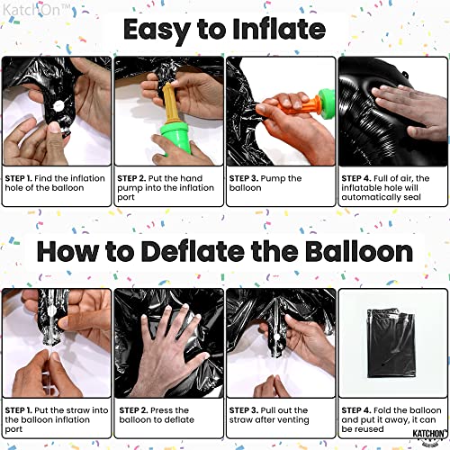 Image of KatchOn, Giant Black Number 8 Balloon - 40 Inch, Birthday Decorations