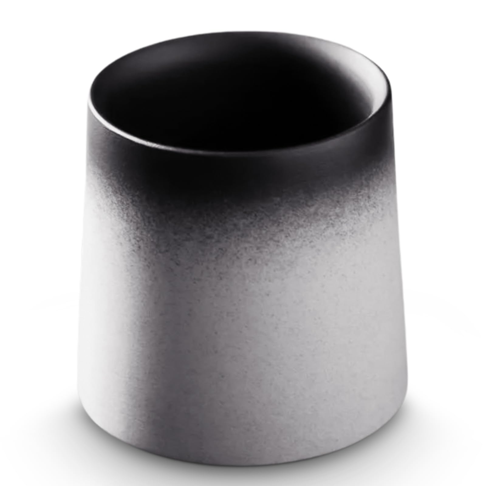 Handmade Ceramic Coffee Mug 370ml – Elegant Gradient Design – Perfect for Coffee, Cappuccino, Tea – Gift-Ready, Microwave & Dishwasher Safe (White/Black)